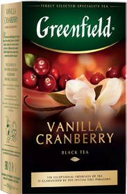 Greenfield Vanilla Cranberry черный листовой чай, 100 г