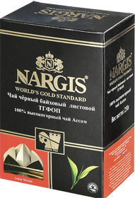 NARGIS BLACK WHOLE LEAF TEA TGFOP ASSAM 250 гр