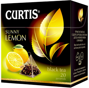 CURTIS  SUNNY LEMON BLACK TEA 20 пирамидок