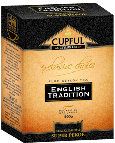CUPFUL ENGLISH TRADITION BLACK LEAF TEA SUPER PEKOE 250 гр