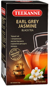 TEEKANNE EARL GREY JASMINE BLACK TEA 25 ПАКЕТИКОВ