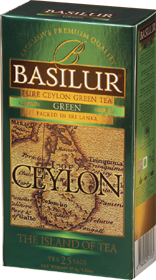 BASILUR 100% PURE CEYLON GREEN TEA  25 ПАКЕТИКОВ