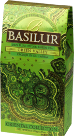 BASILUR 100% PURE CEYLON GREEN TEA GREEN VALLEY 100 гр