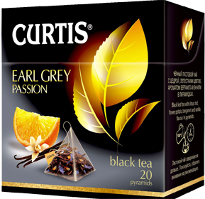 CURTIS  EARL GREY PASSION BLACK TEA 20 пирамидок