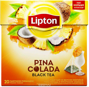 LIPTON PINACOLADA BLACK TEA 20 пирамидок