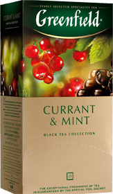 GREENFIELD CURRANT & MINT 25 пакетиков