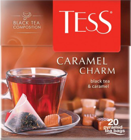 TESS CARAMEL CHARM BLACK TEA & CARAMEL 20 пирамидок