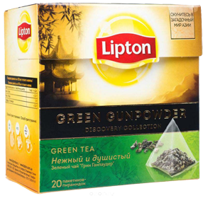 LIPTON GREEN GUNPOWDER DISCOVERY COLLECTION 20 пирамидок