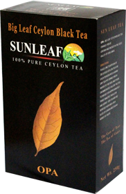 SUNLEAF BIG LEAF CEYLON BLACK TEA 100% PURE CEYLON TEA OPA 250 гр