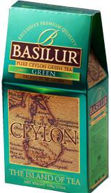 BASILUR 100% PURE CEYLON GREEN TEA GREEN 100 гр