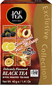 JAF TEA SENSATIONAL FRUIT MELANGE DELICATELY FLAVOURED BLACK TEA 20 ПАКЕТИКОВ